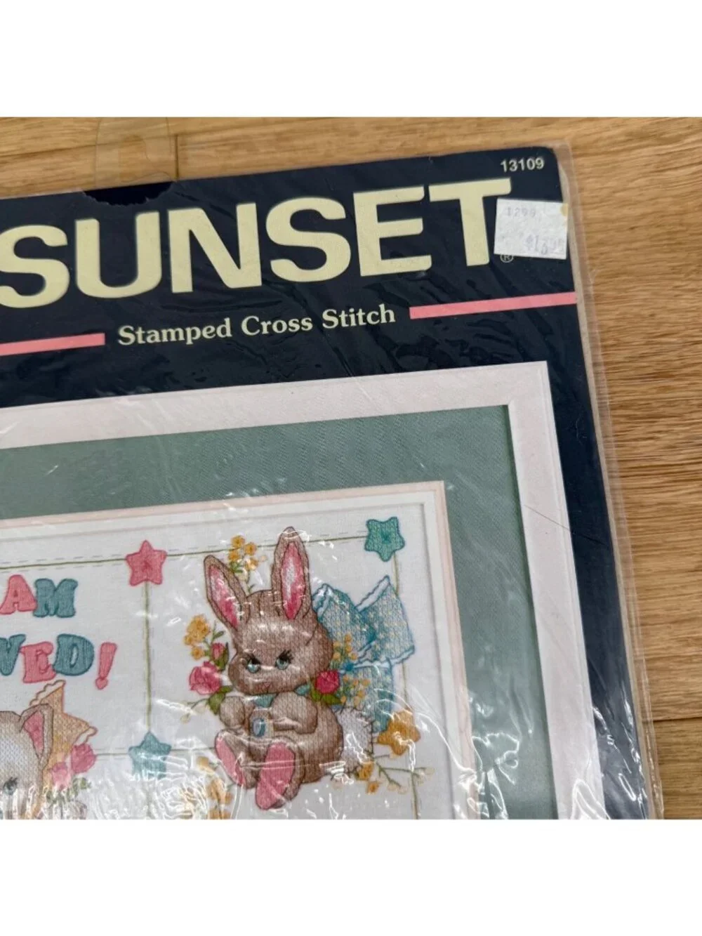 Sunset Stamped Cross Stitch Baby Birth Record Kit 13109 Ruth J Bill D Morehead